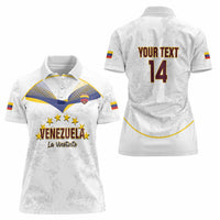 Custom Venezuela Football Women Polo Shirt Come On La Vinotinto White