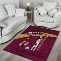 Custom Venezuela Football Area Rug Mano Tengo Fe La Vinotinto
