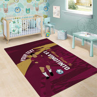 Custom Venezuela Football Area Rug Mano Tengo Fe La Vinotinto