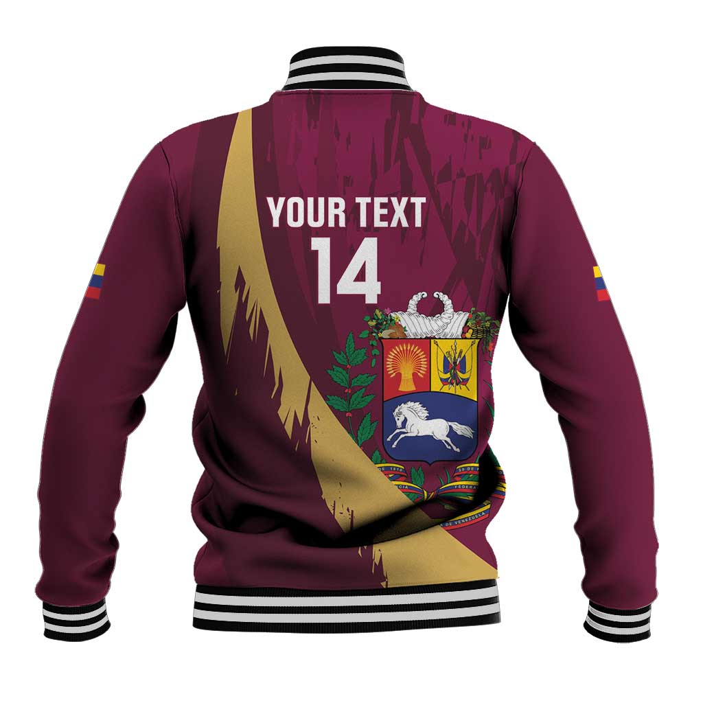 Custom Venezuela Football Baseball Jacket Mano Tengo Fe La Vinotinto