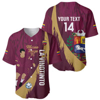 Custom Venezuela Football Baseball Jersey Mano Tengo Fe La Vinotinto