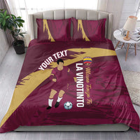 Custom Venezuela Football Bedding Set Mano Tengo Fe La Vinotinto