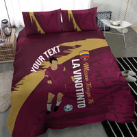 Custom Venezuela Football Bedding Set Mano Tengo Fe La Vinotinto