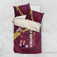 Custom Venezuela Football Bedding Set Mano Tengo Fe La Vinotinto