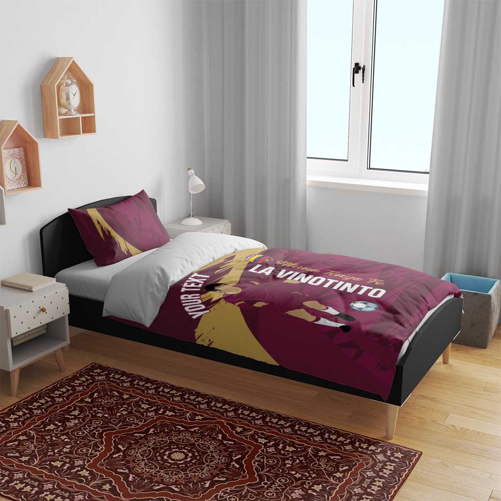 Custom Venezuela Football Bedding Set Mano Tengo Fe La Vinotinto