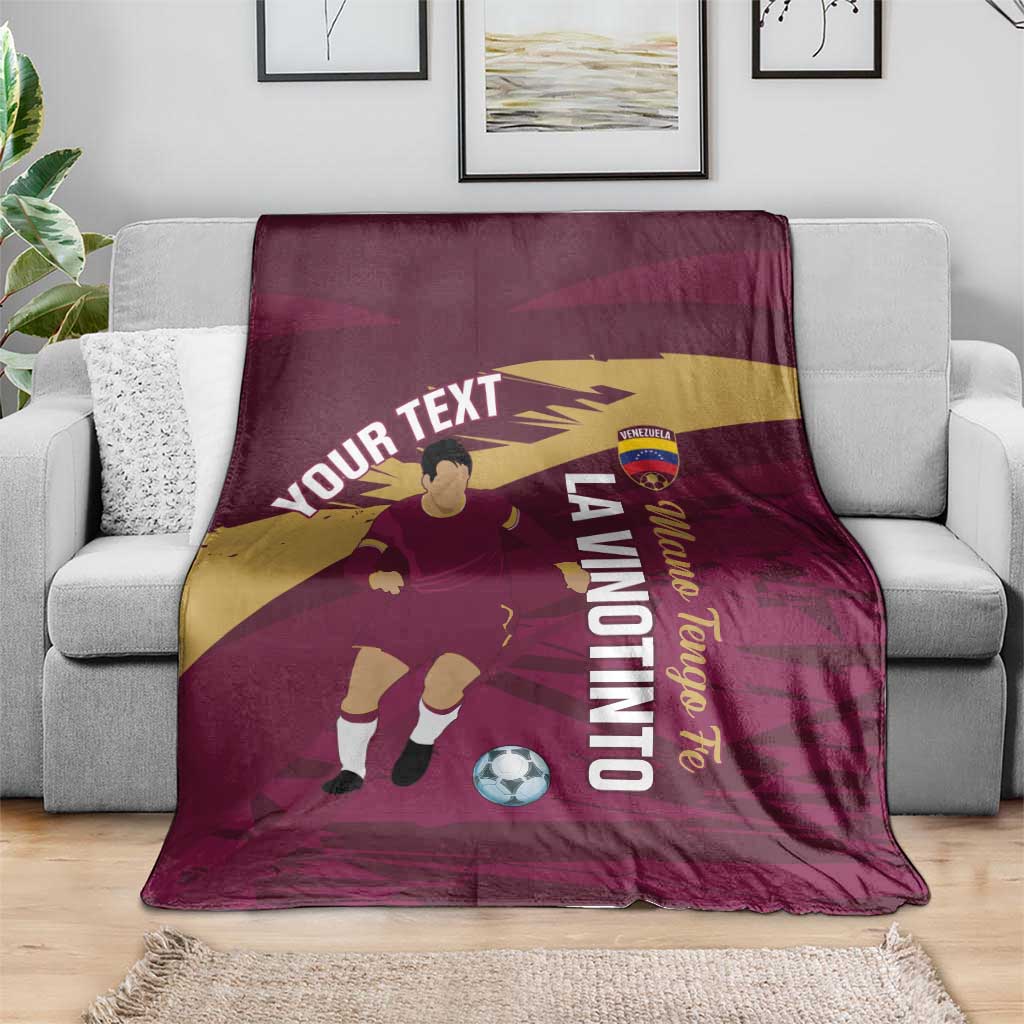 Custom Venezuela Football Blanket Mano Tengo Fe La Vinotinto