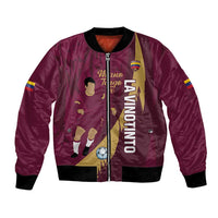 Custom Venezuela Football Bomber Jacket Mano Tengo Fe La Vinotinto