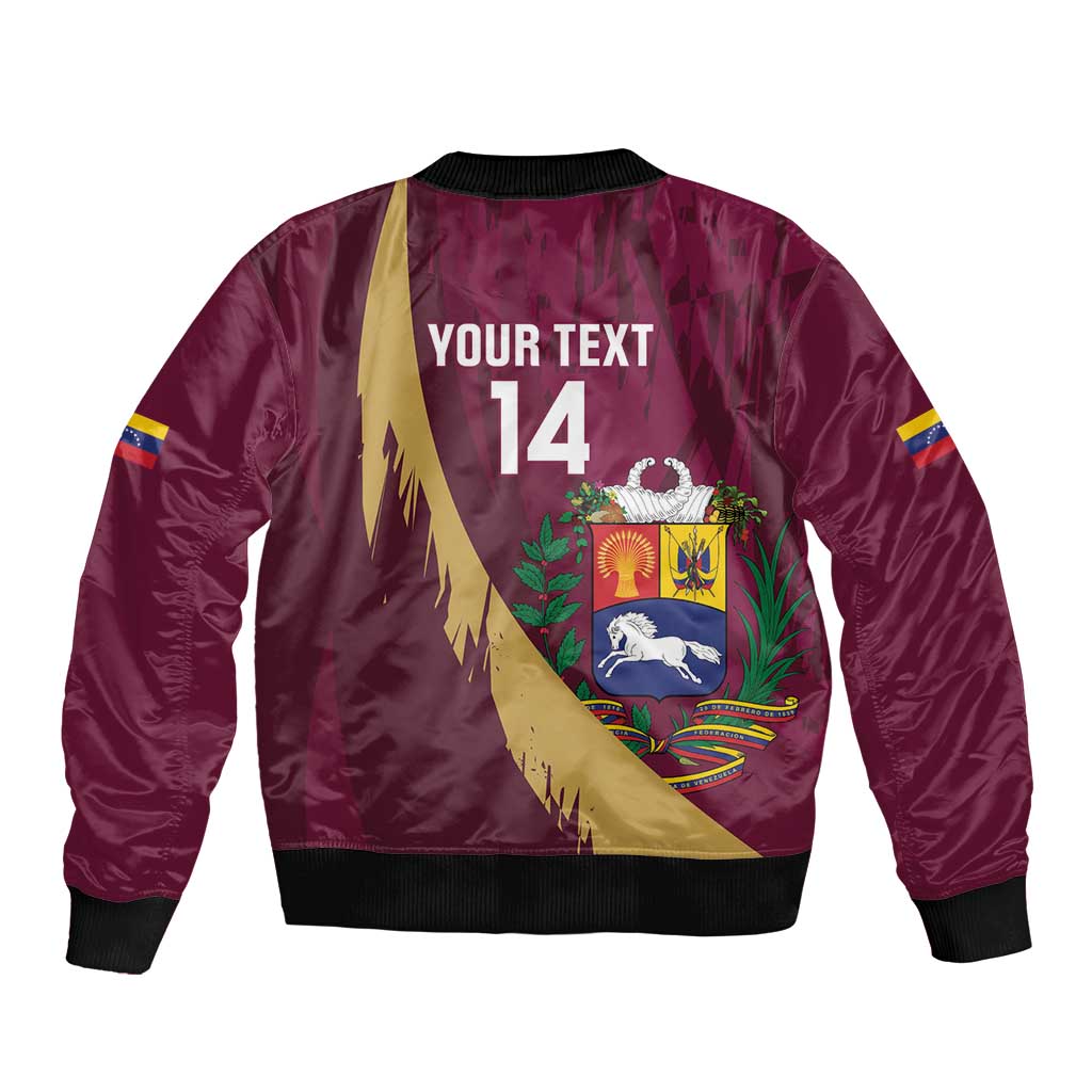 Custom Venezuela Football Bomber Jacket Mano Tengo Fe La Vinotinto