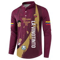 Custom Venezuela Football Button Sweatshirt Mano Tengo Fe La Vinotinto