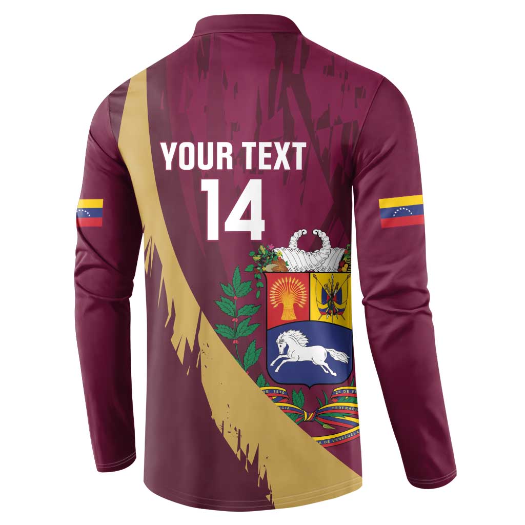 Custom Venezuela Football Button Sweatshirt Mano Tengo Fe La Vinotinto