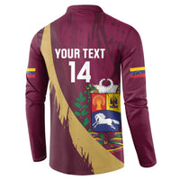 Custom Venezuela Football Button Sweatshirt Mano Tengo Fe La Vinotinto