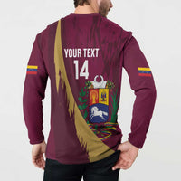 Custom Venezuela Football Button Sweatshirt Mano Tengo Fe La Vinotinto