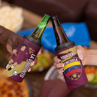 Custom Venezuela Football 4 in 1 Can Cooler Tumbler Mano Tengo Fe La Vinotinto