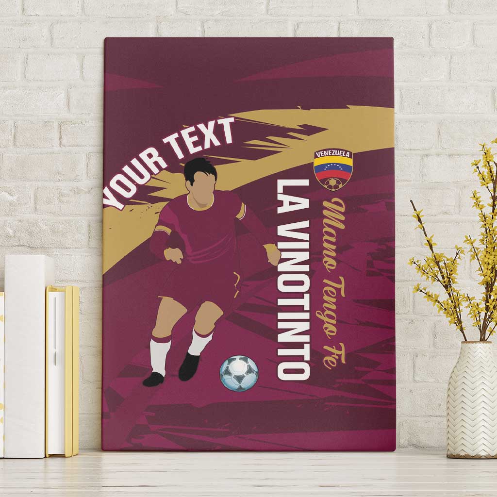 Custom Venezuela Football Canvas Wall Art Mano Tengo Fe La Vinotinto