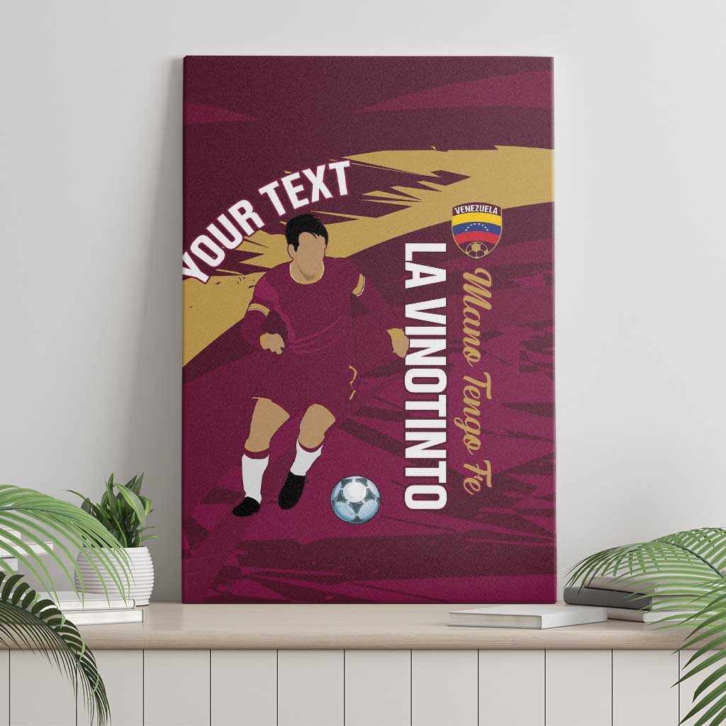 Custom Venezuela Football Canvas Wall Art Mano Tengo Fe La Vinotinto
