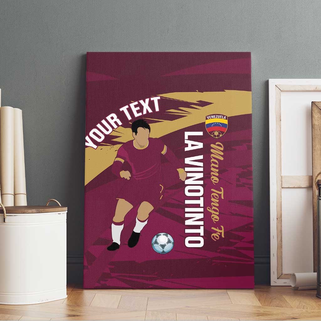 Custom Venezuela Football Canvas Wall Art Mano Tengo Fe La Vinotinto