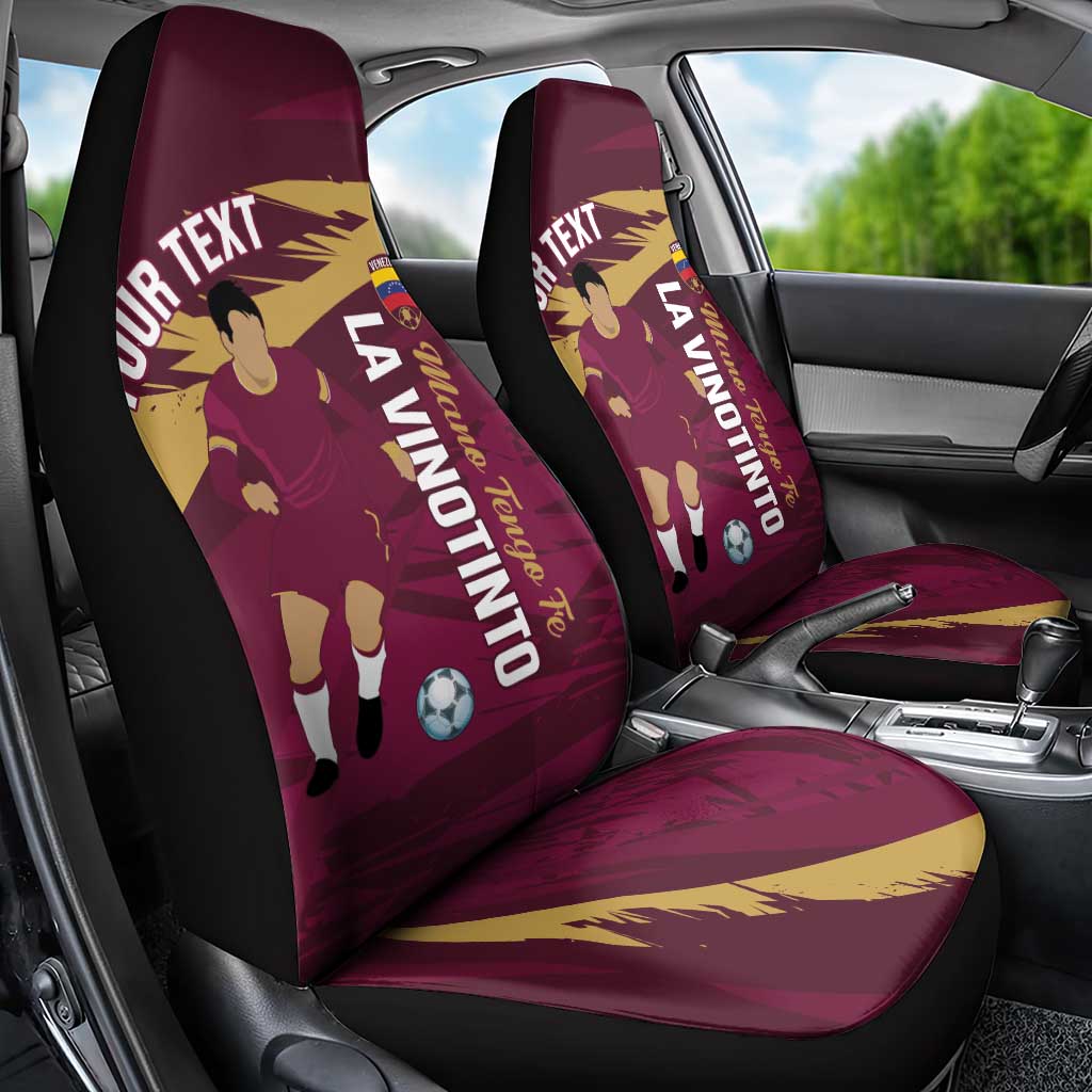 Custom Venezuela Football Car Seat Cover Mano Tengo Fe La Vinotinto