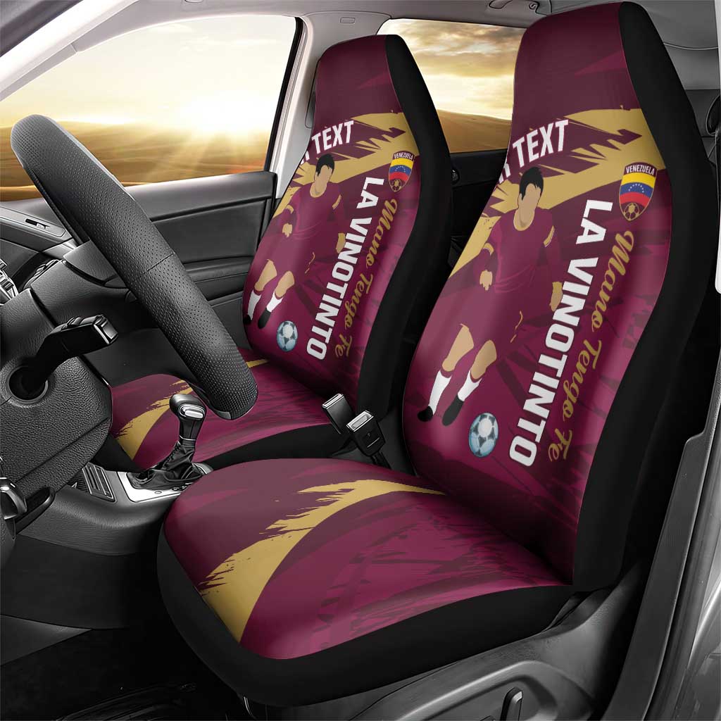 Custom Venezuela Football Car Seat Cover Mano Tengo Fe La Vinotinto