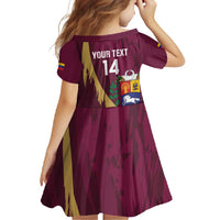 Custom Venezuela Football Family Matching Long Sleeve Bodycon Dress and Hawaiian Shirt Mano Tengo Fe La Vinotinto