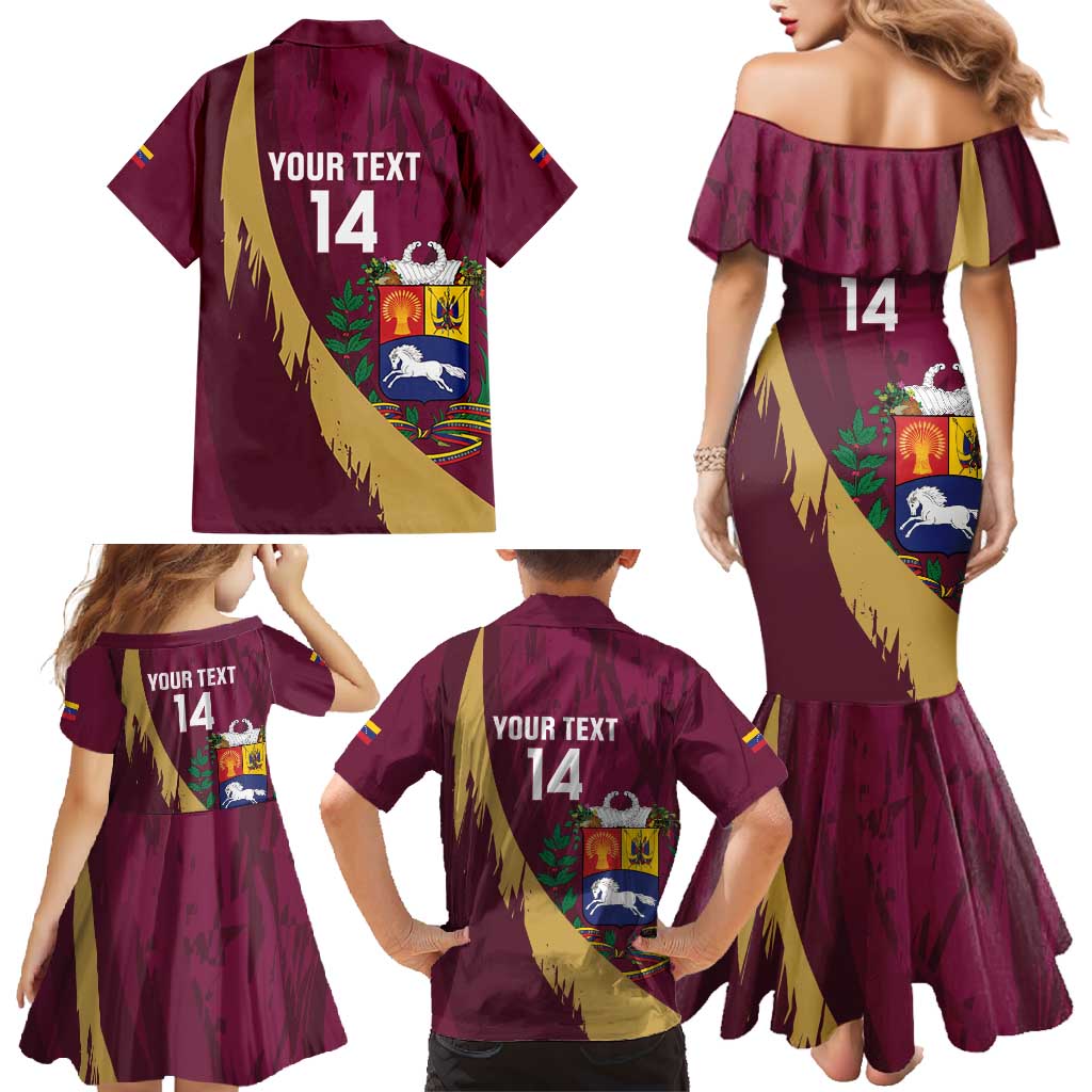Custom Venezuela Football Family Matching Mermaid Dress and Hawaiian Shirt Mano Tengo Fe La Vinotinto
