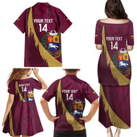 Custom Venezuela Football Family Matching Puletasi and Hawaiian Shirt Mano Tengo Fe La Vinotinto