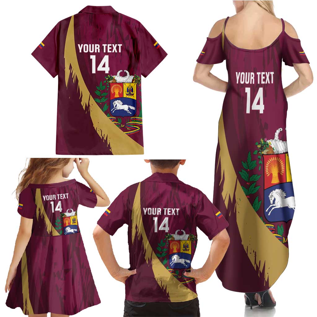 Custom Venezuela Football Family Matching Summer Maxi Dress and Hawaiian Shirt Mano Tengo Fe La Vinotinto