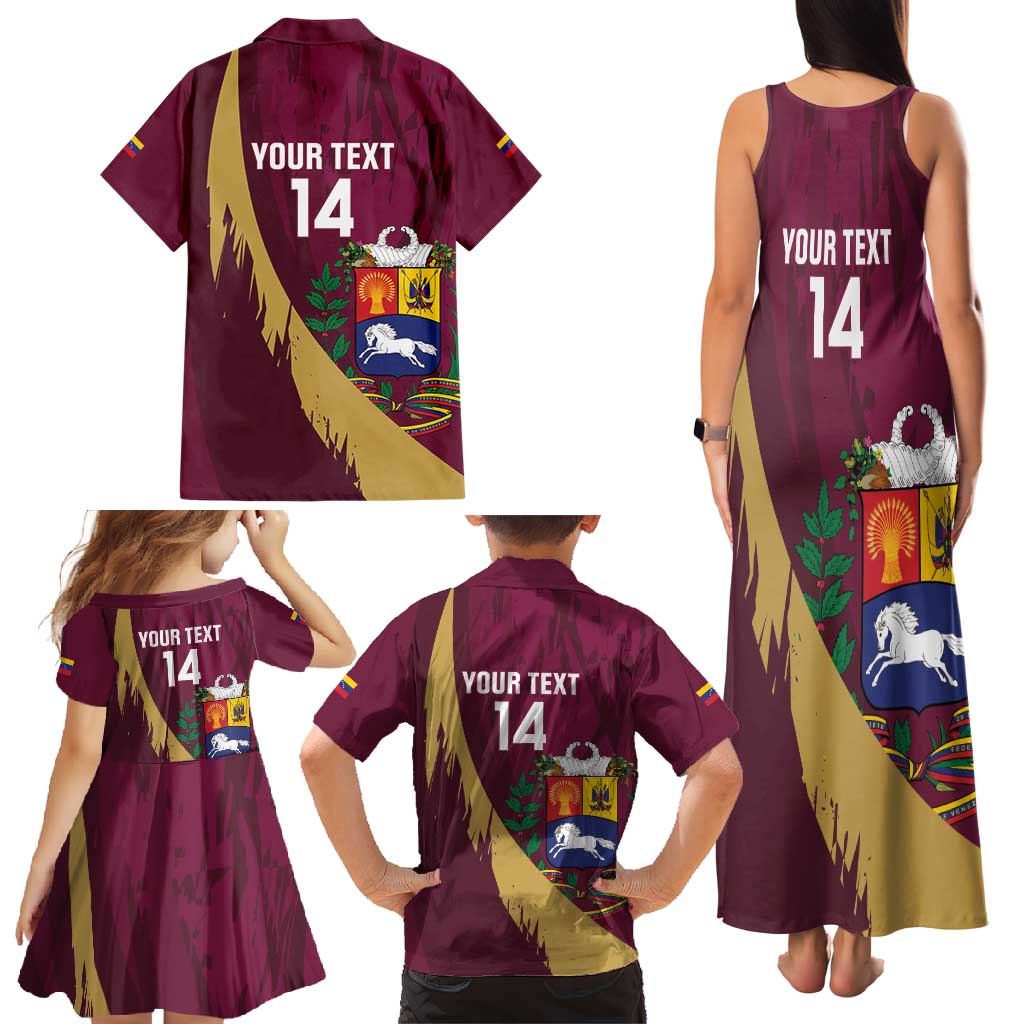 Custom Venezuela Football Family Matching Tank Maxi Dress and Hawaiian Shirt Mano Tengo Fe La Vinotinto