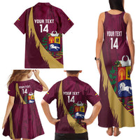 Custom Venezuela Football Family Matching Tank Maxi Dress and Hawaiian Shirt Mano Tengo Fe La Vinotinto