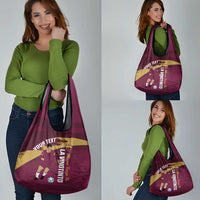 Custom Venezuela Football Grocery Bag Mano Tengo Fe La Vinotinto