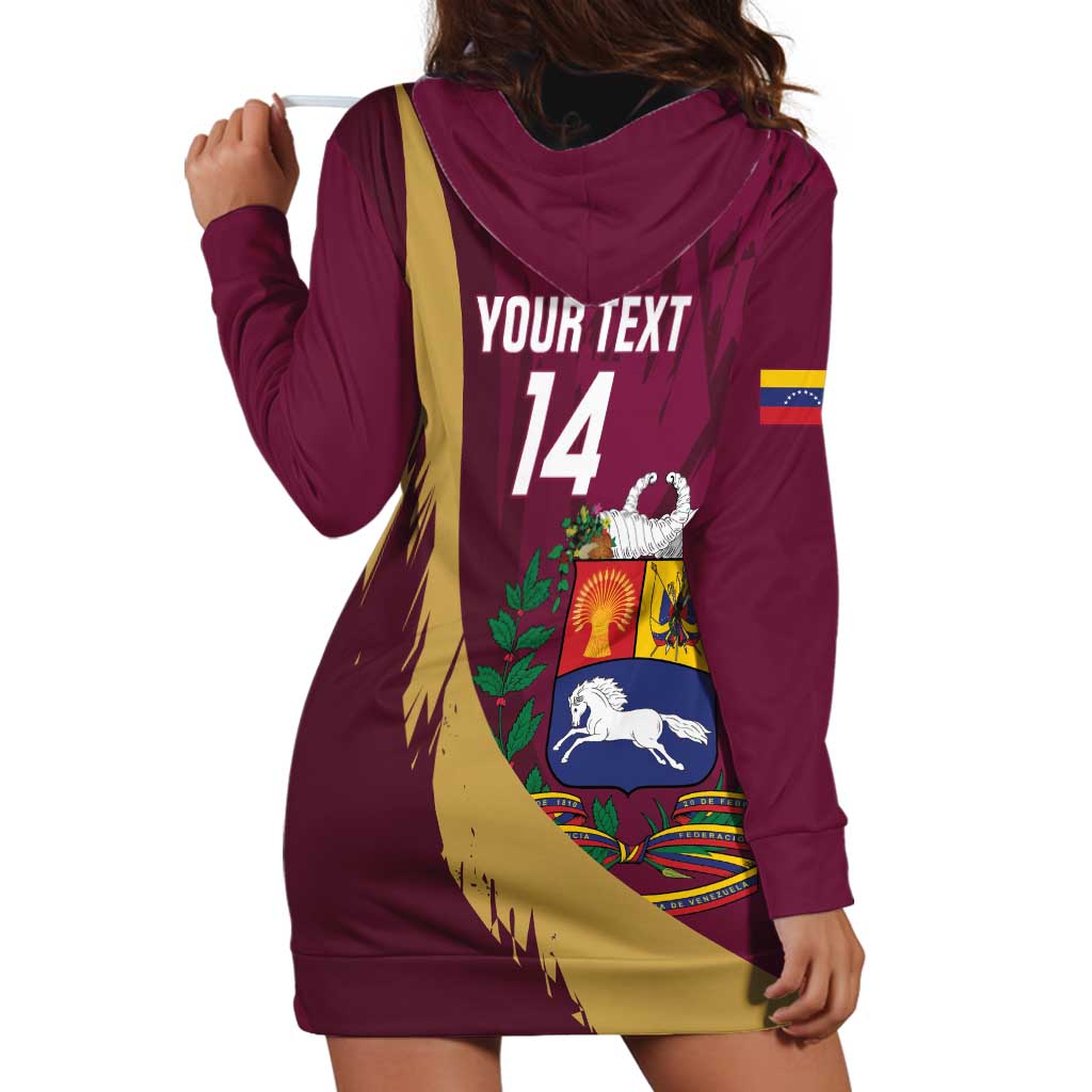 Custom Venezuela Football Hoodie Dress Mano Tengo Fe La Vinotinto