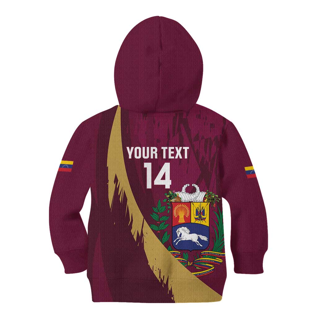 Custom Venezuela Football Kid Hoodie Mano Tengo Fe La Vinotinto