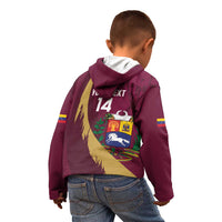 Custom Venezuela Football Kid Hoodie Mano Tengo Fe La Vinotinto