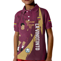 Custom Venezuela Football Kid Polo Shirt Mano Tengo Fe La Vinotinto