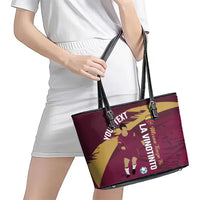 Custom Venezuela Football Leather Tote Bag Mano Tengo Fe La Vinotinto