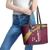 Custom Venezuela Football Leather Tote Bag Mano Tengo Fe La Vinotinto