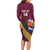 Custom Venezuela Football Long Sleeve Bodycon Dress Mano Tengo Fe La Vinotinto