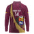 Custom Venezuela Football Long Sleeve Polo Shirt Mano Tengo Fe La Vinotinto
