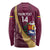 Custom Venezuela Football Long Sleeve Shirt Mano Tengo Fe La Vinotinto