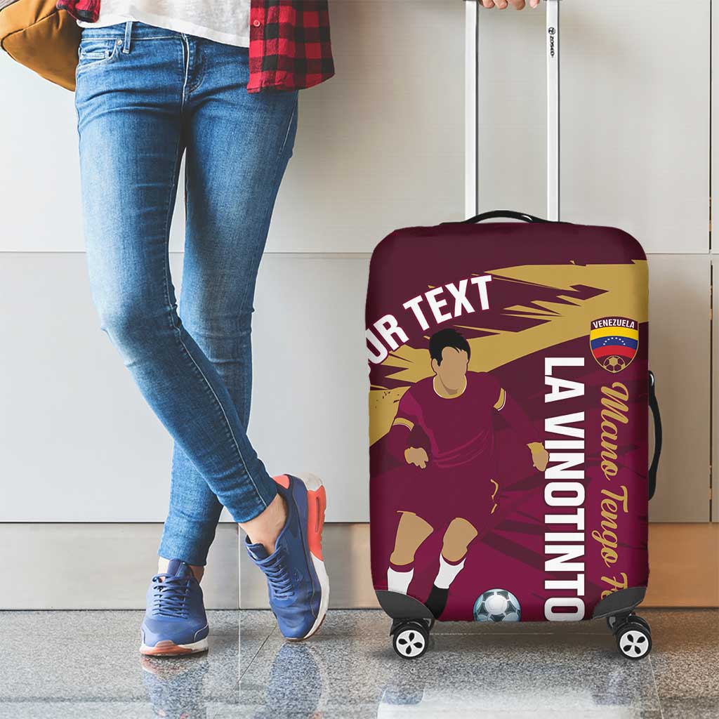 Custom Venezuela Football Luggage Cover Mano Tengo Fe La Vinotinto