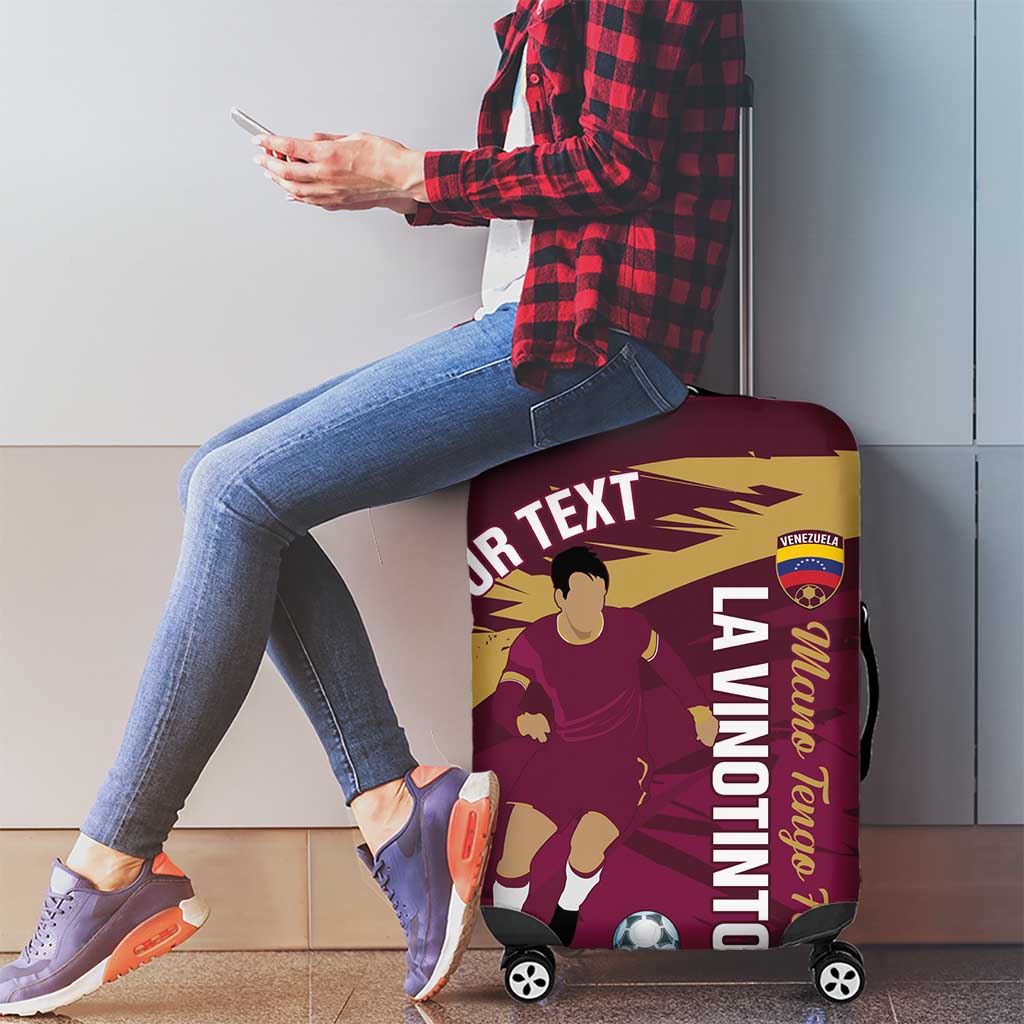 Custom Venezuela Football Luggage Cover Mano Tengo Fe La Vinotinto