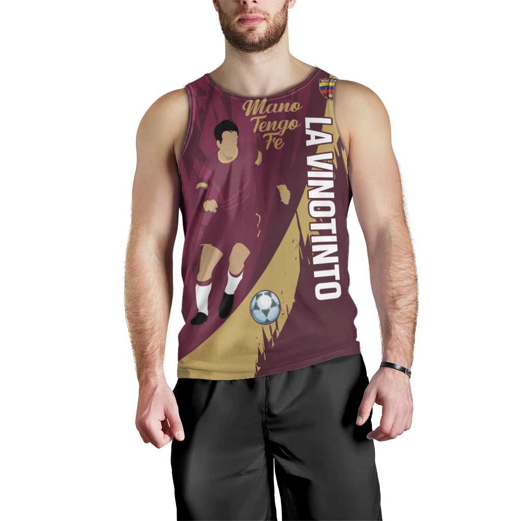 Custom Venezuela Football Men Tank Top Mano Tengo Fe La Vinotinto