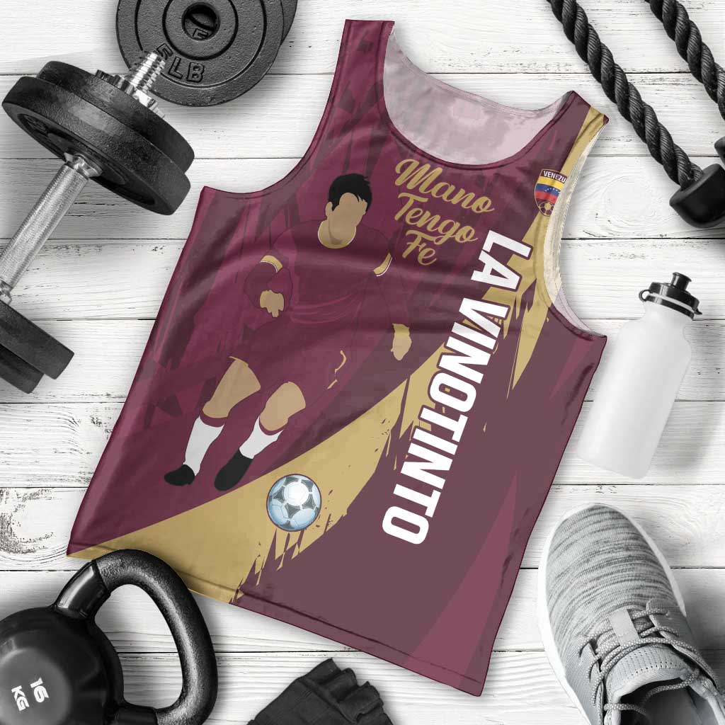 Custom Venezuela Football Men Tank Top Mano Tengo Fe La Vinotinto
