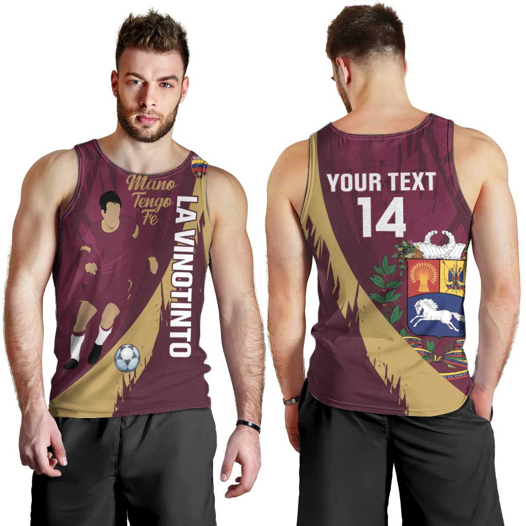 Custom Venezuela Football Men Tank Top Mano Tengo Fe La Vinotinto