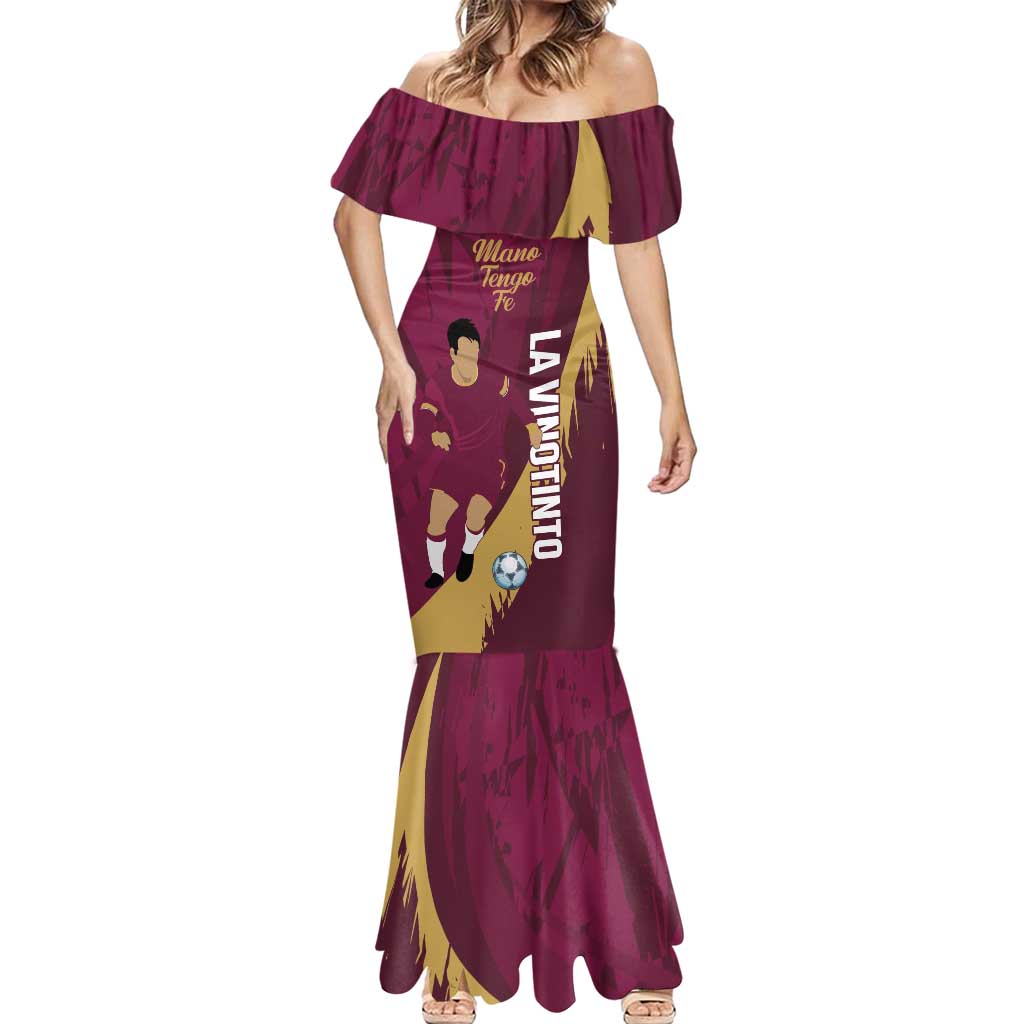 Custom Venezuela Football Mermaid Dress Mano Tengo Fe La Vinotinto