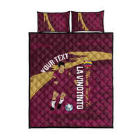 Custom Venezuela Football Quilt Bed Set Mano Tengo Fe La Vinotinto
