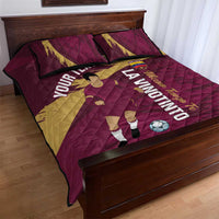 Custom Venezuela Football Quilt Bed Set Mano Tengo Fe La Vinotinto