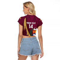 Custom Venezuela Football Raglan Cropped T Shirt Mano Tengo Fe La Vinotinto