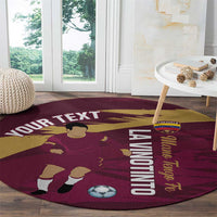 Custom Venezuela Football Round Carpet Mano Tengo Fe La Vinotinto