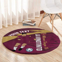 Custom Venezuela Football Round Carpet Mano Tengo Fe La Vinotinto