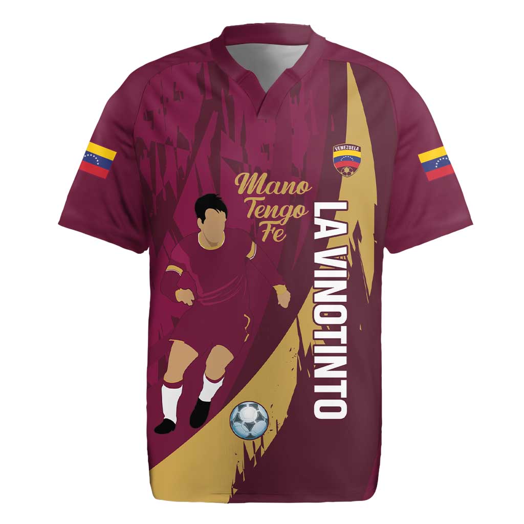 Custom Venezuela Football Rugby Jersey Mano Tengo Fe La Vinotinto